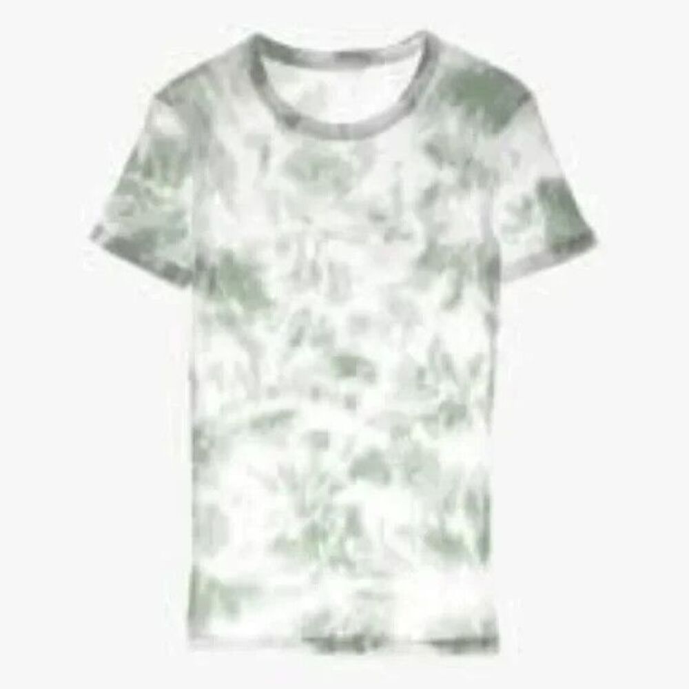 Helmut Lang Women's RIBBED CLOUD-DYED TEE Shirt Sz XXS NWT 160 Iceberg